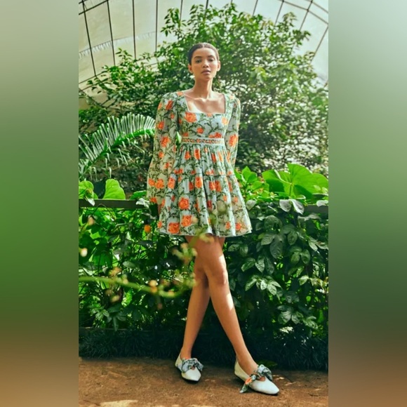 Agua by Agua Bendita Dresses & Skirts - NWT AGUA BY AGUA BENDITA AVENA PEONIA ATARDECER MINI DRESS, SIZE M